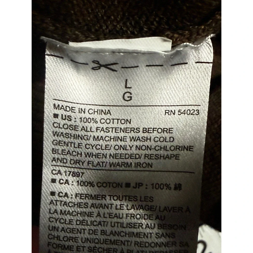 New Banana Republic Mens Shawl Sweater Academia Eclectic Grandpa Size L